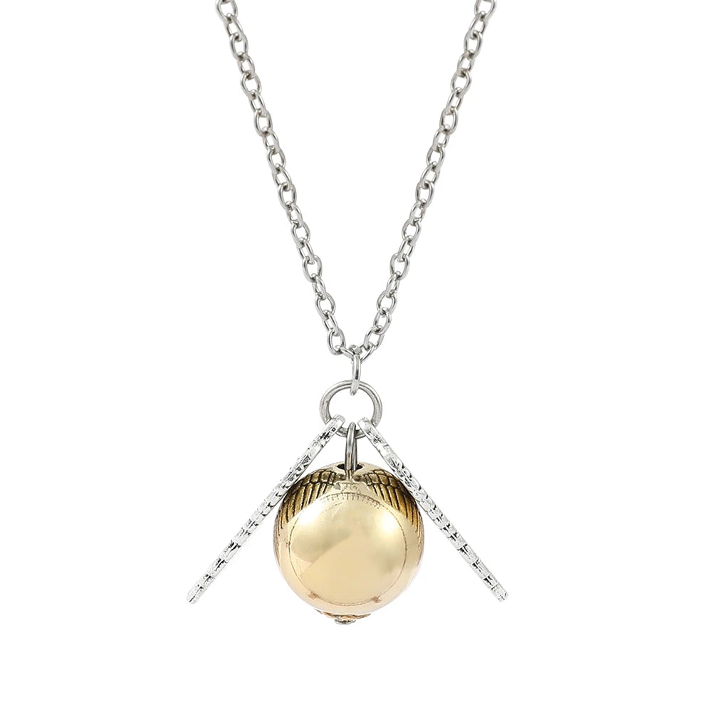 Harry Potter Golden Snitch Necklace  Metal DIY Pendant