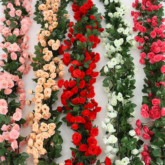 Rose Artificial Flower Vine For Wedding Silk Artificial Rose