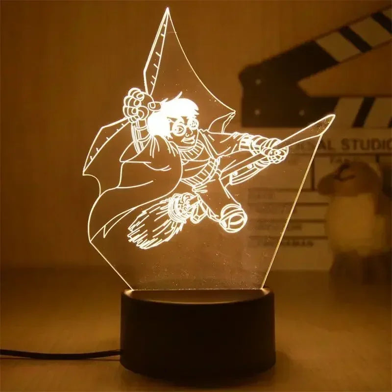 Harrys Pottered Toys 3D Anime  Night Lamp