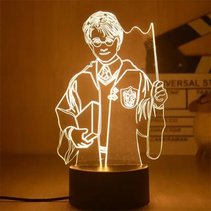Harrys Pottered Toys 3D Anime  Night Lamp