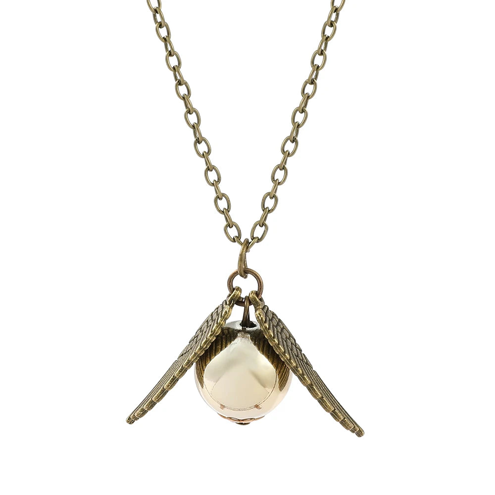 Harry Potter Golden Snitch Necklace  Metal DIY Pendant