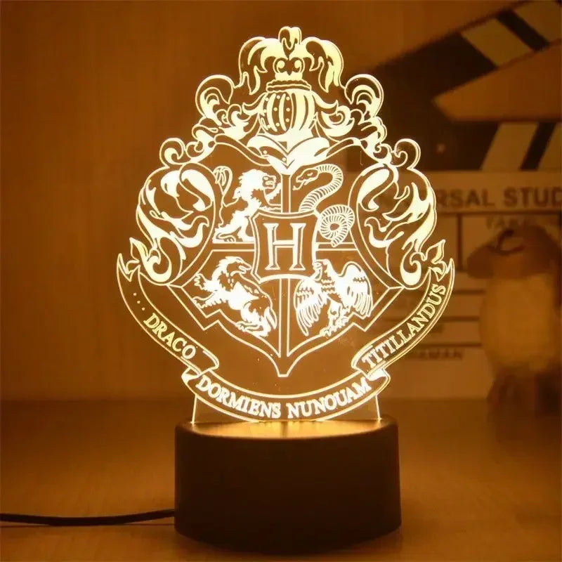 Harrys Pottered Toys 3D Anime  Night Lamp