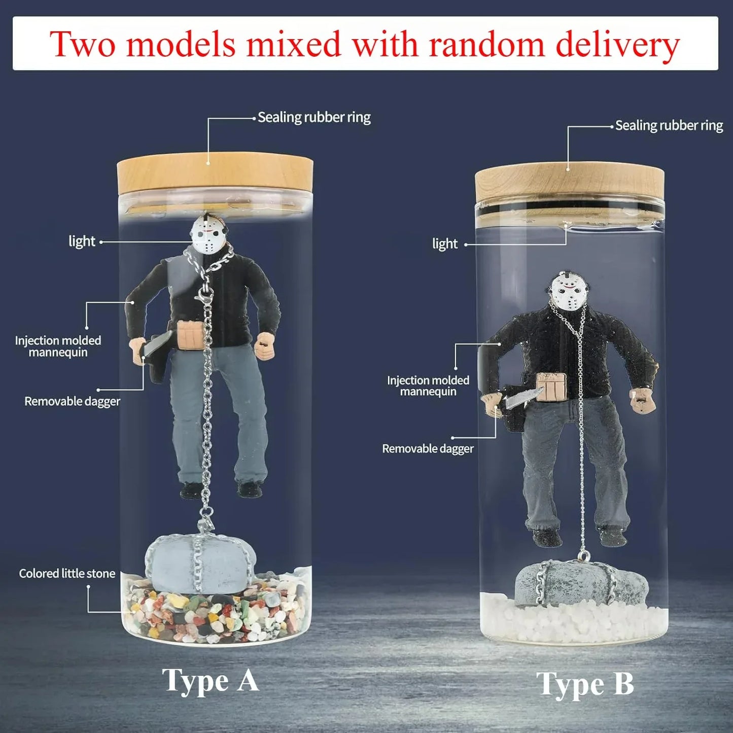 Jason Voorhees Friday 13th  Water Lantern Horror Decoration