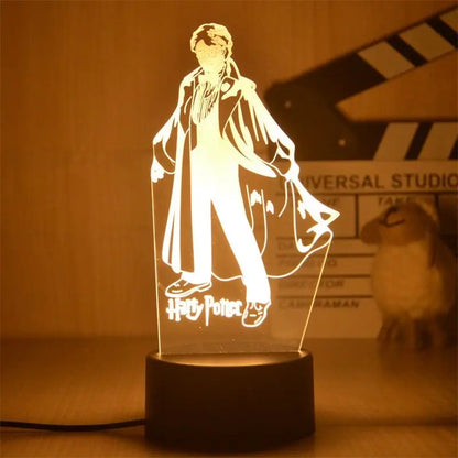 Harrys Pottered Toys 3D Anime  Night Lamp
