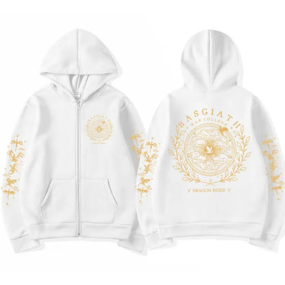 Harajuku Basgiath War Zip Up Hoodies Zipper Jacket