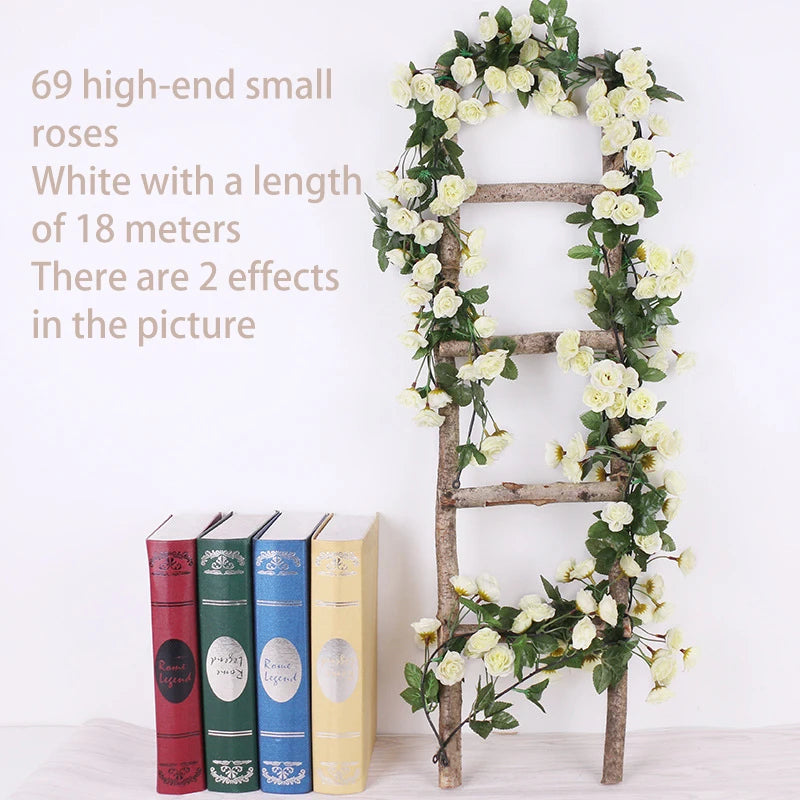 Rose Artificial Flower Vine For Wedding Silk Artificial Rose