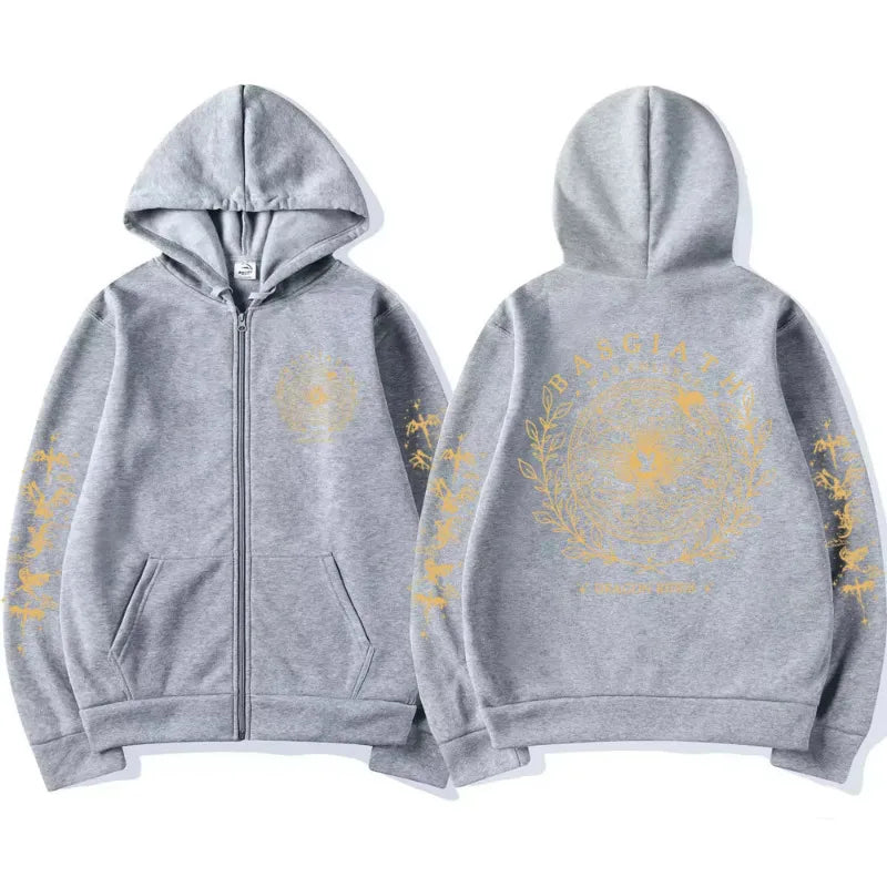Harajuku Basgiath War Zip Up Hoodies Zipper Jacket