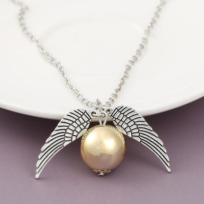 Harry Potter Golden Snitch Necklace  Metal DIY Pendant