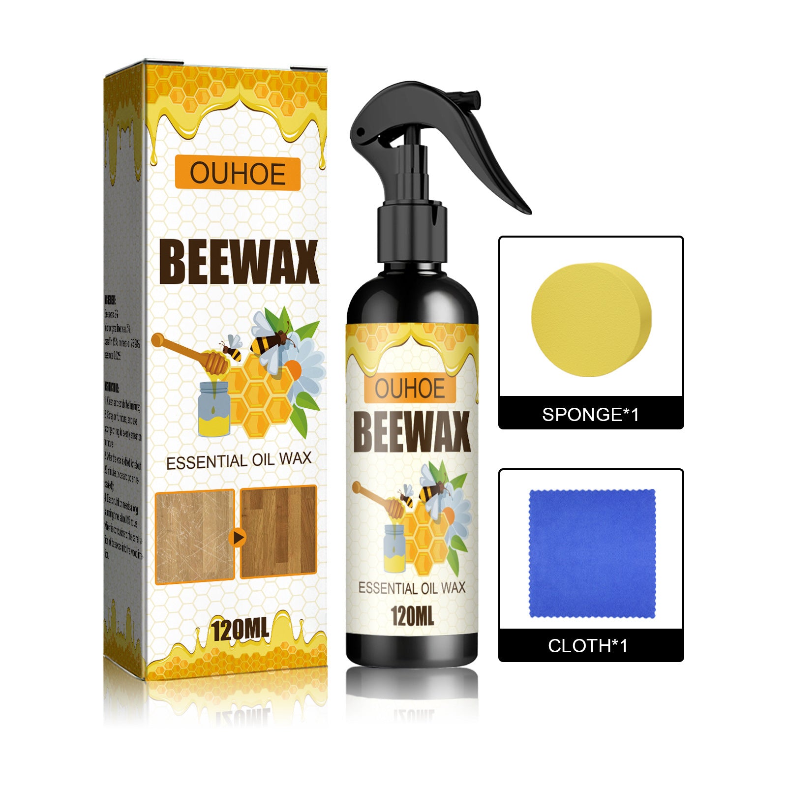 Furniture Beeswax Spray Anti-chapping Scratch Renovation - Alvioni