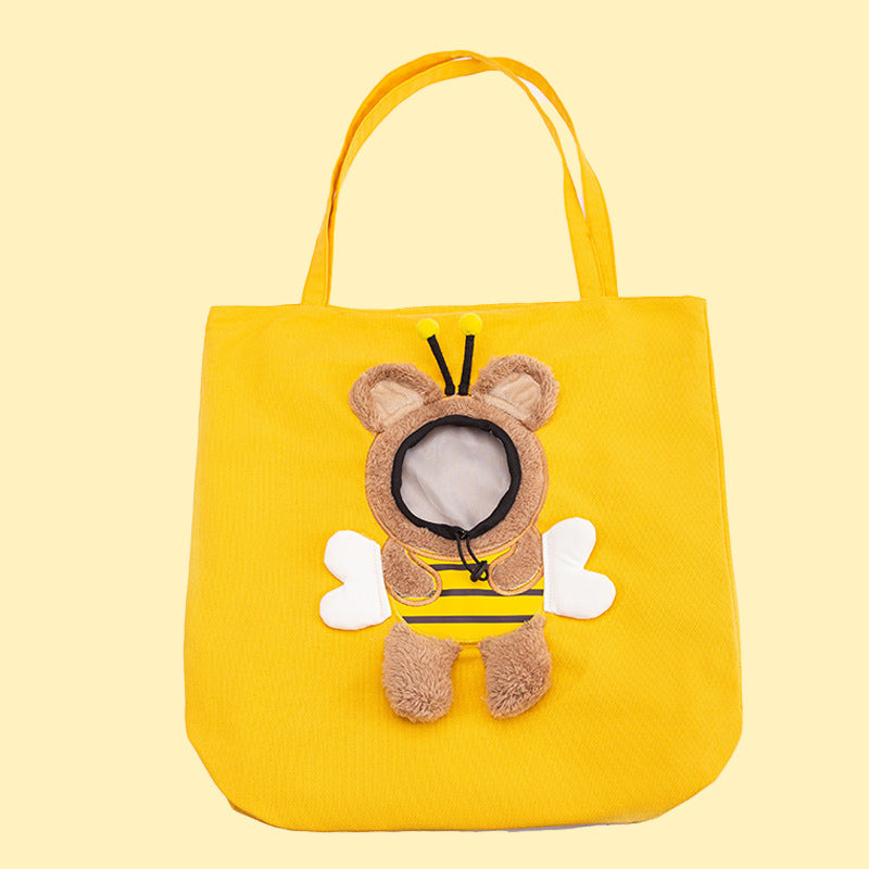 Portable Breathable  Little Bee Design Cat & Dog Carrier Pets Bags - Alvioni