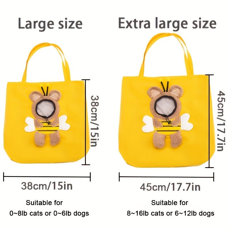 Portable Breathable  Little Bee Design Cat & Dog Carrier Pets Bags - Alvioni